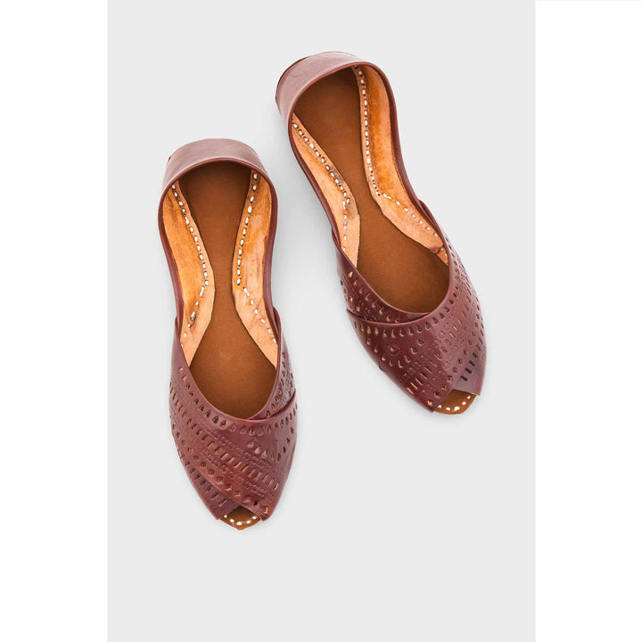 Coffee Leather Khussa EC8639