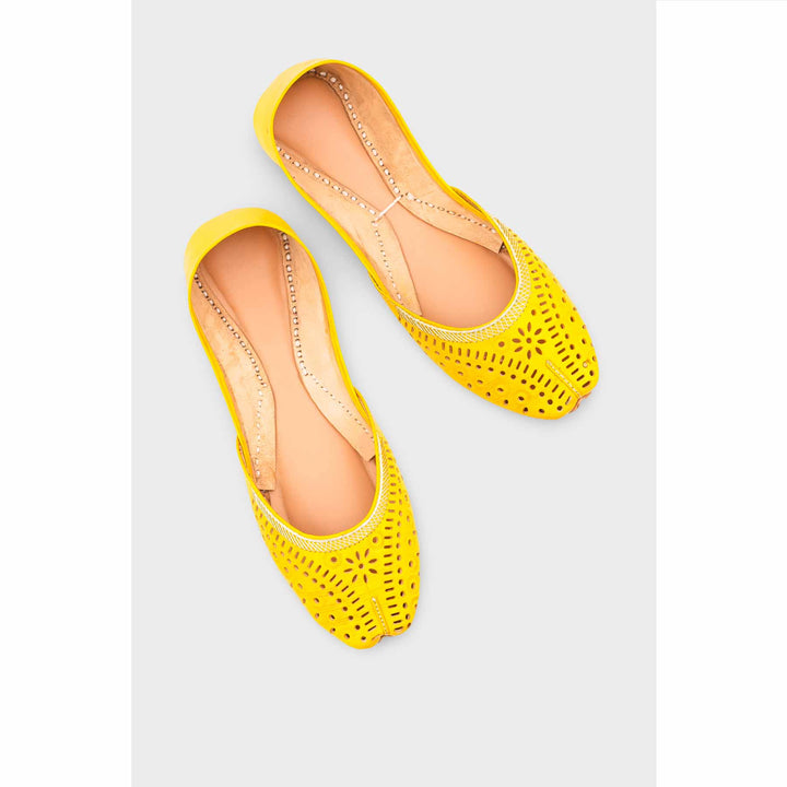 Yellow Leather Khussa EC8640