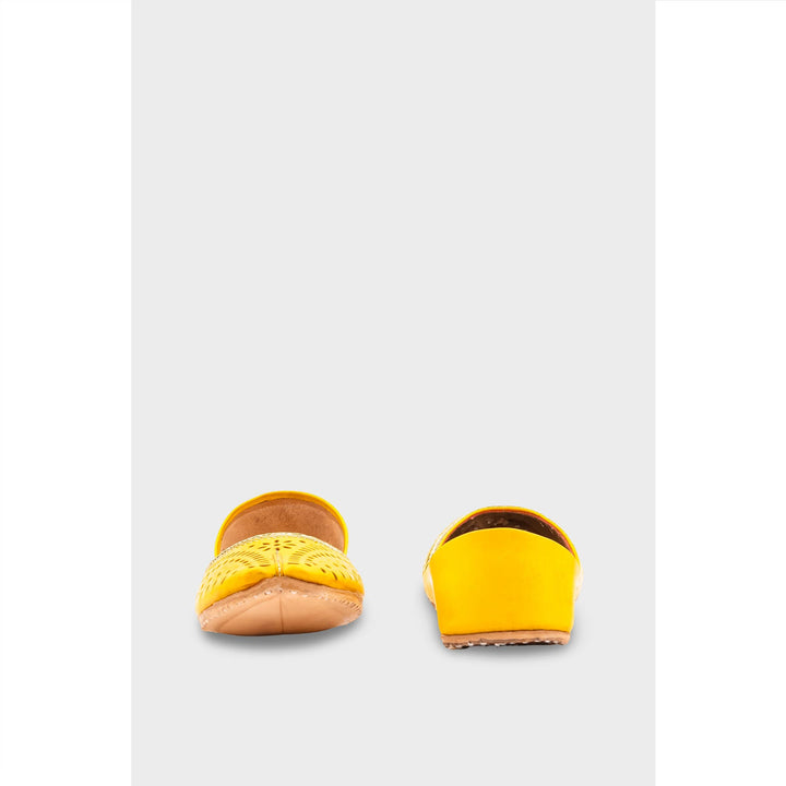 Yellow Leather Khussa EC8640
