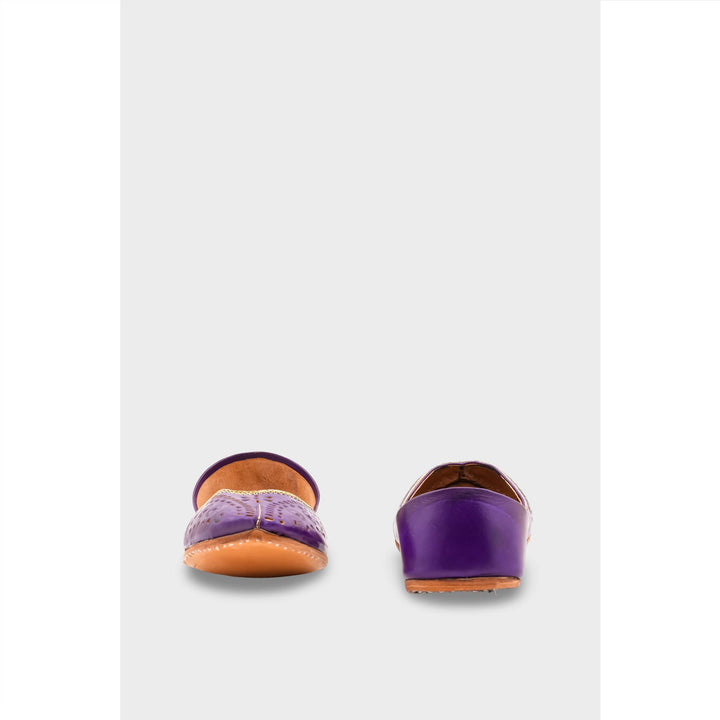 Navy Leather Khussa EC8640
