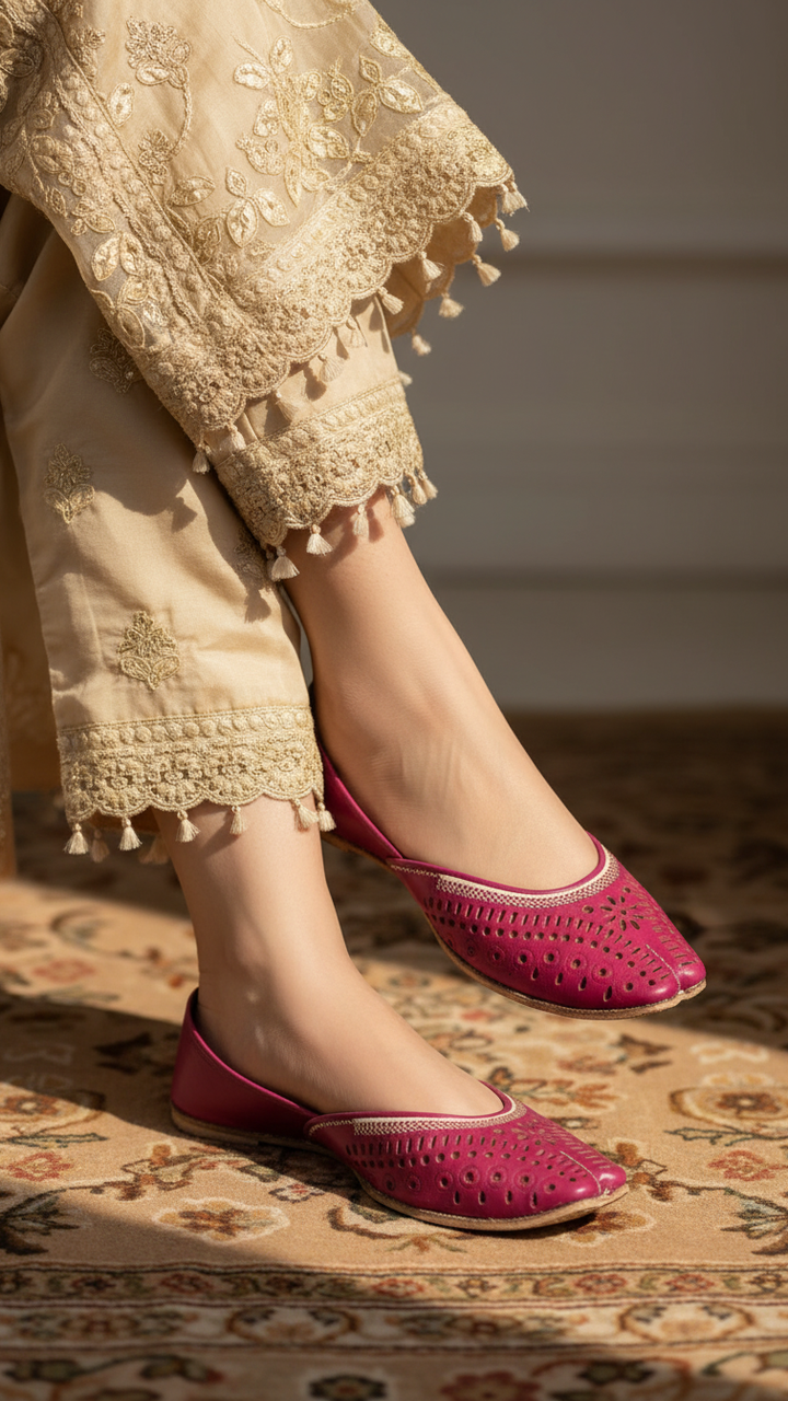 SK Pink Ethnic Khussa EC8640