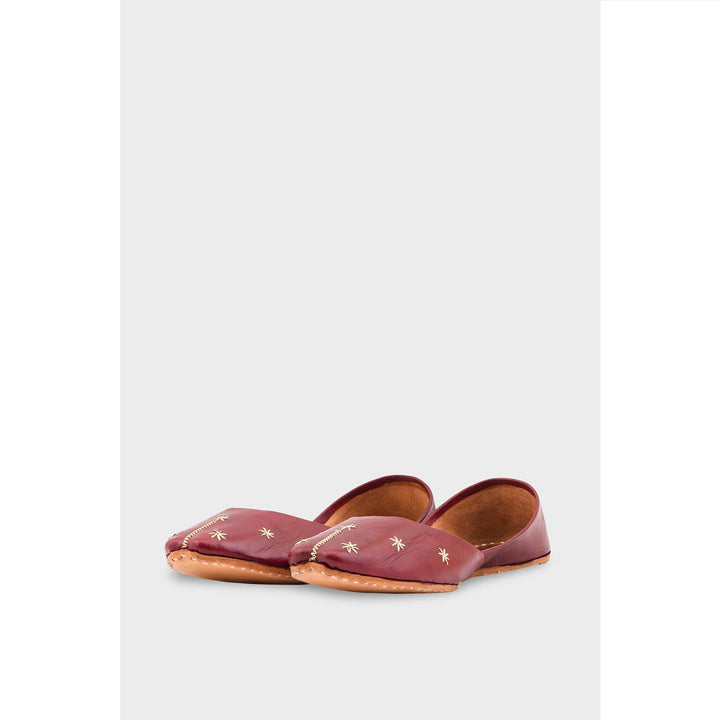 Maroon Leather Khussa EC8642