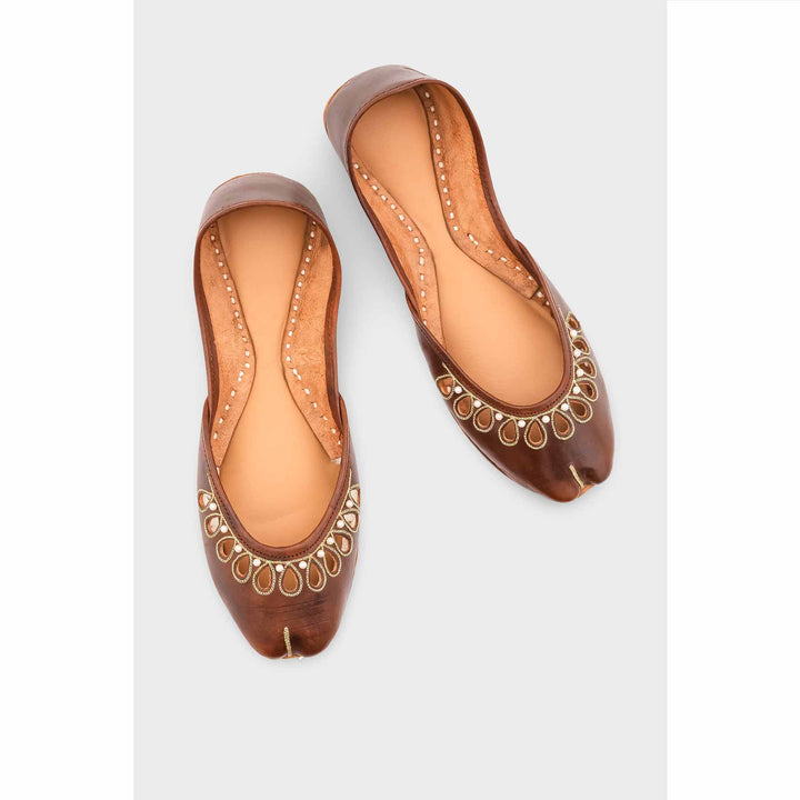 Brown Leather Khussa EC8643