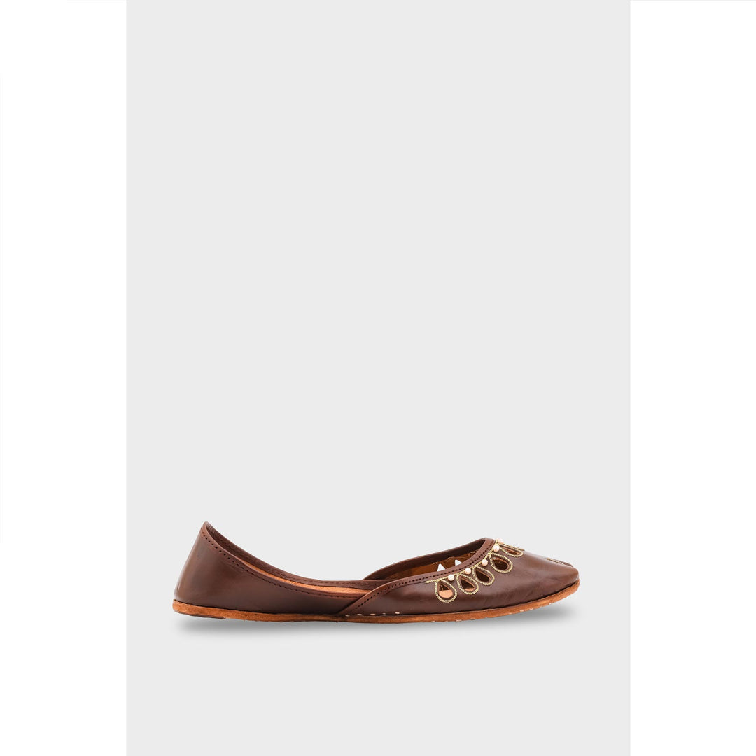 Brown Leather Khussa EC8643