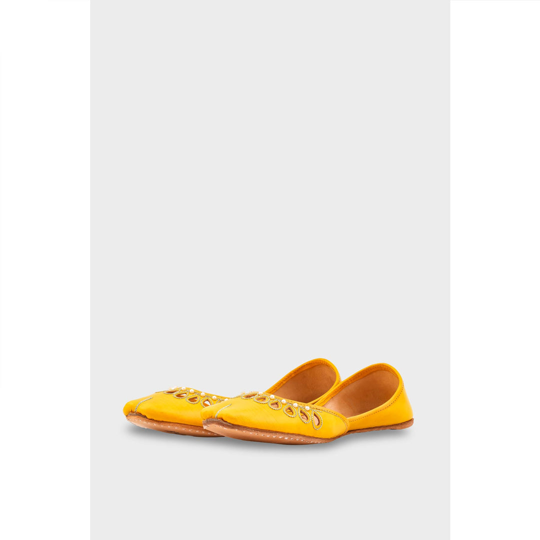 Yellow Leather Khussa EC8643
