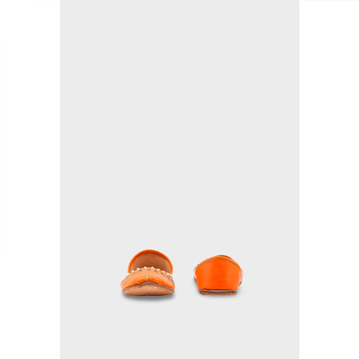Orange Leather Khussa EC8643