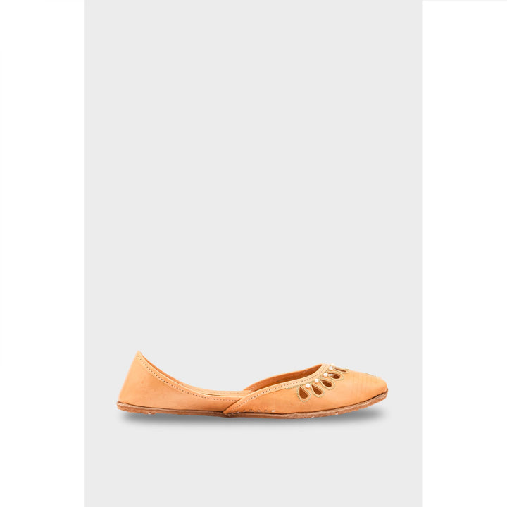 Beige Leather Khussa EC8643