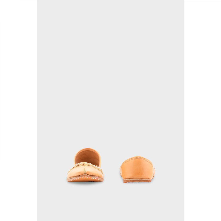 Beige Leather Khussa EC8643