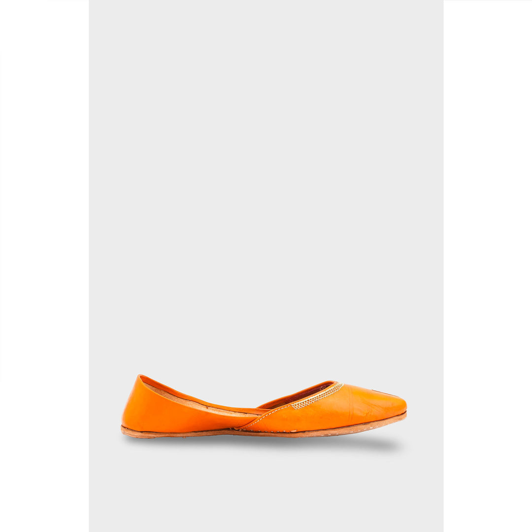 Orange Leather Khussa EC8657