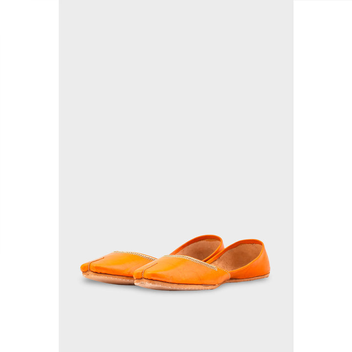 Orange Leather Khussa EC8657