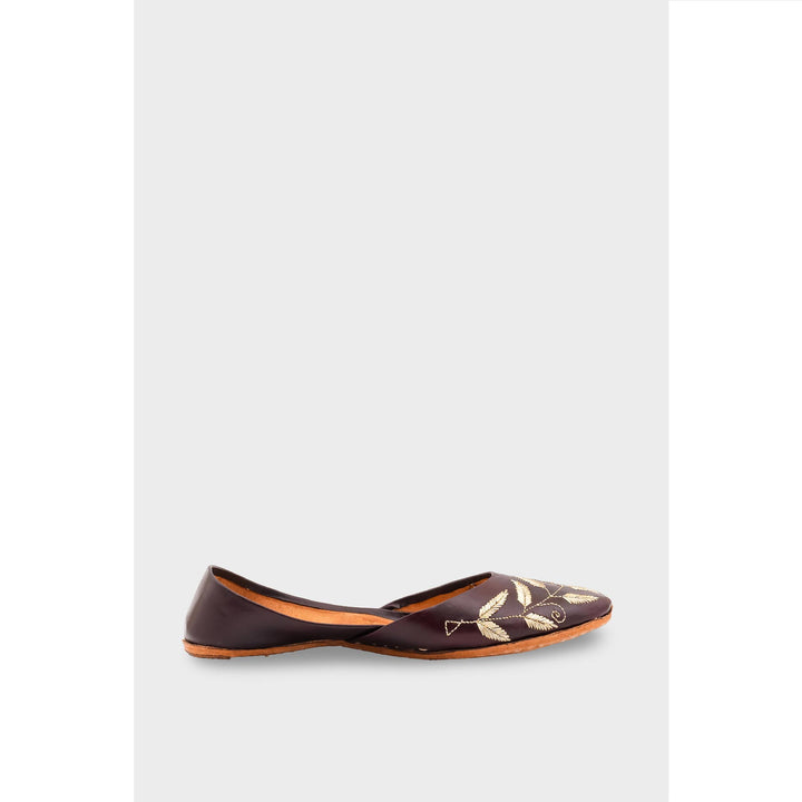 Brown Leather Khussa EC8658