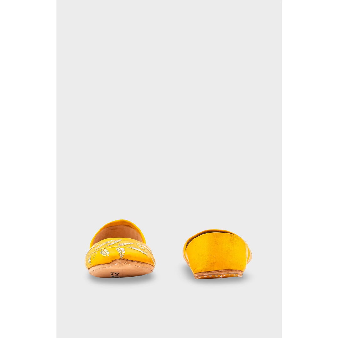 Yellow Leather Khussa EC8658