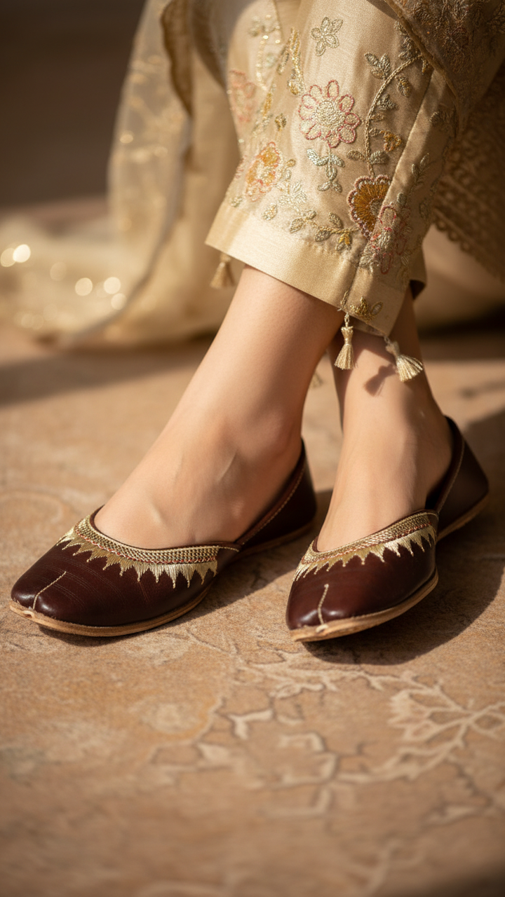 Brown Ethnic Khussa EC8660