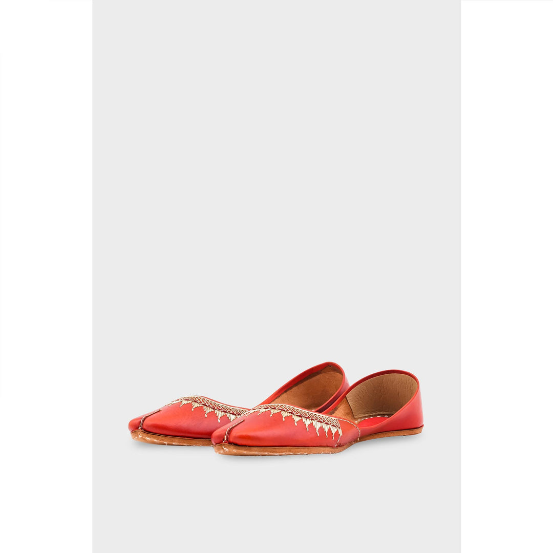 Red Leather Khussa EC8660