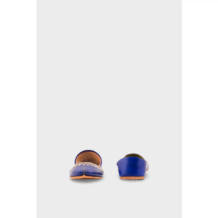 Navy Leather Khussa EC8660