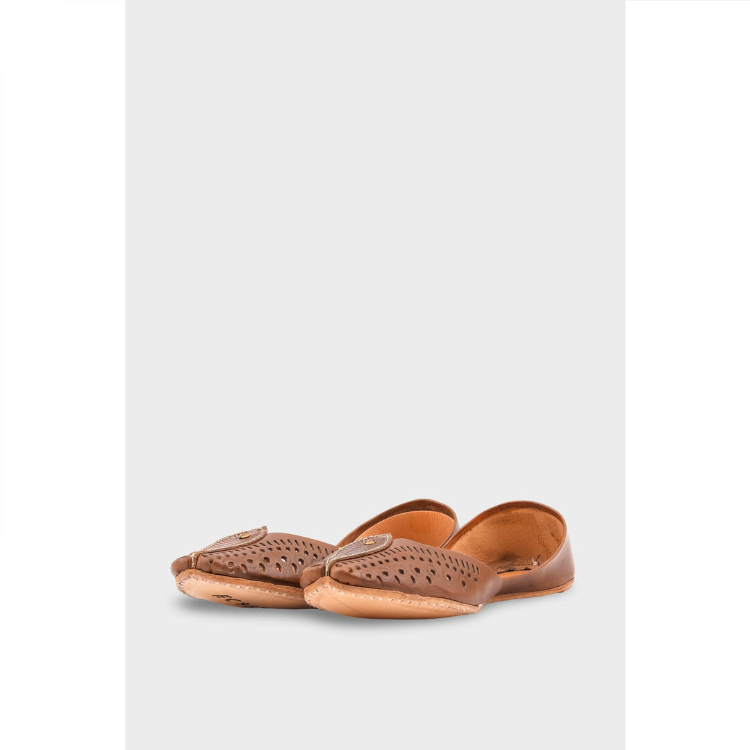 Brown Leather Khussa EC8666