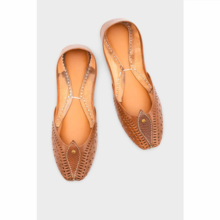 Brown Leather Khussa EC8666