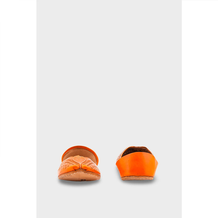 Orange Leather Khussa EC8666