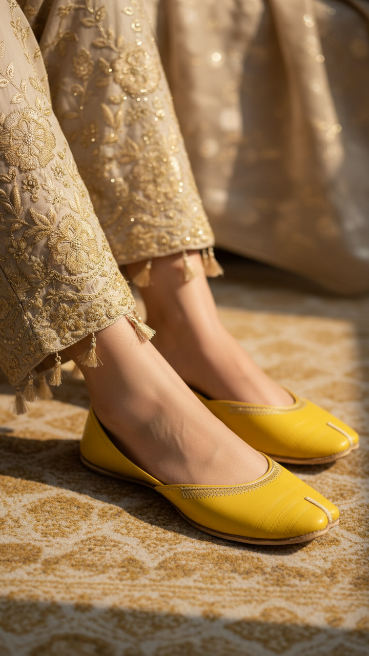 Yellow Ethnic Khussa EC8667