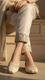 Beige Leather Khussa For Women EC8675