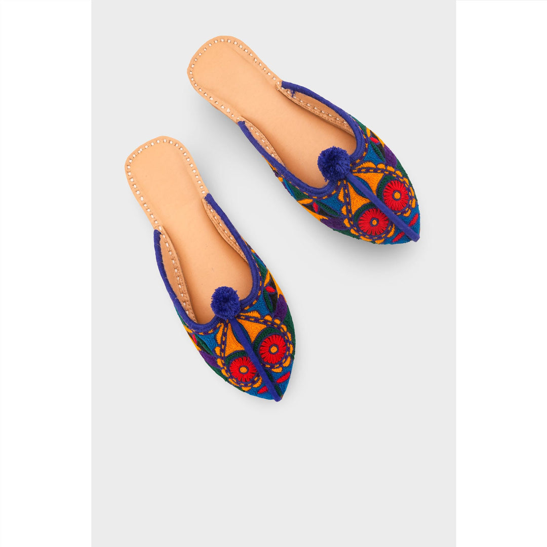 Purple Leather Khussa For Women EC8685