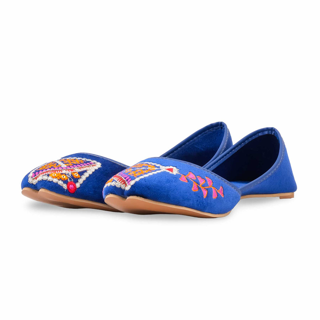 Blue Ethnic Khussa For Women EC8688