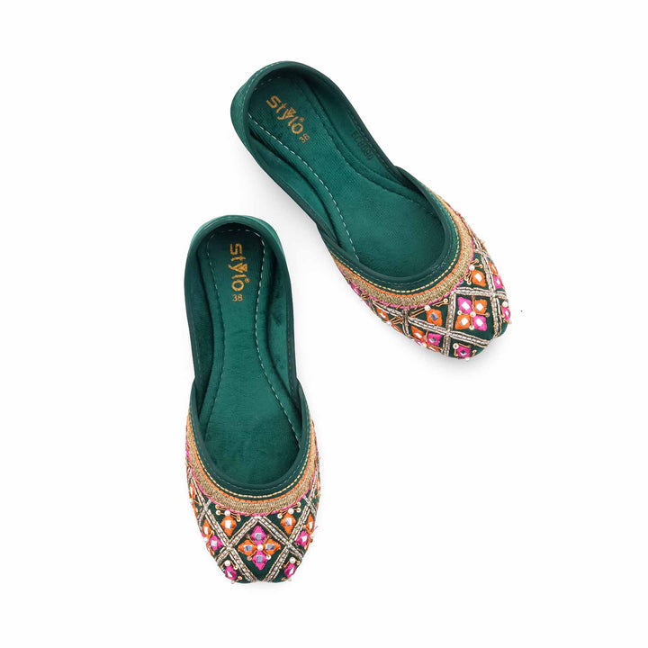 Green Fancy Khussa EC8690