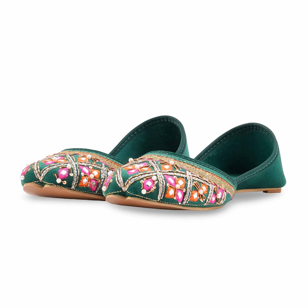 Green Fancy Khussa EC8690