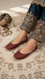 Maroon Leather Khussa For Women EC8694