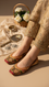 Beige Leather Khussa For Women EC8701
