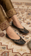 Black Leather Khussa For Women EC8711