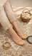 Beige Leather Khussa For Women EC8711