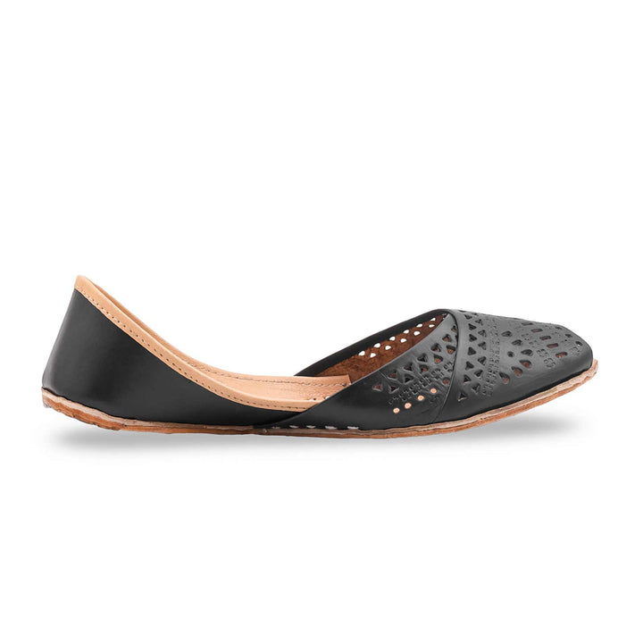 Black Ethnic Khussa For Ladies EC8742