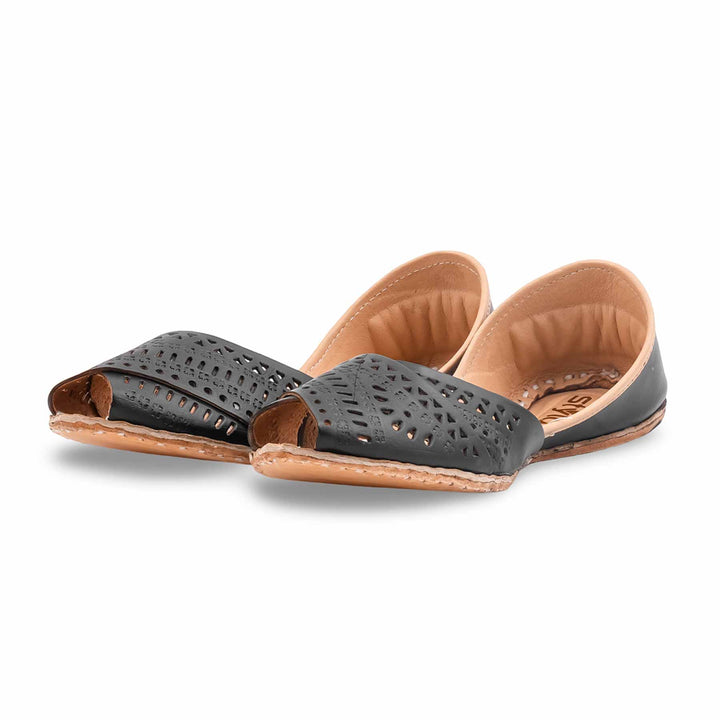 Black Ethnic Khussa For Ladies EC8742