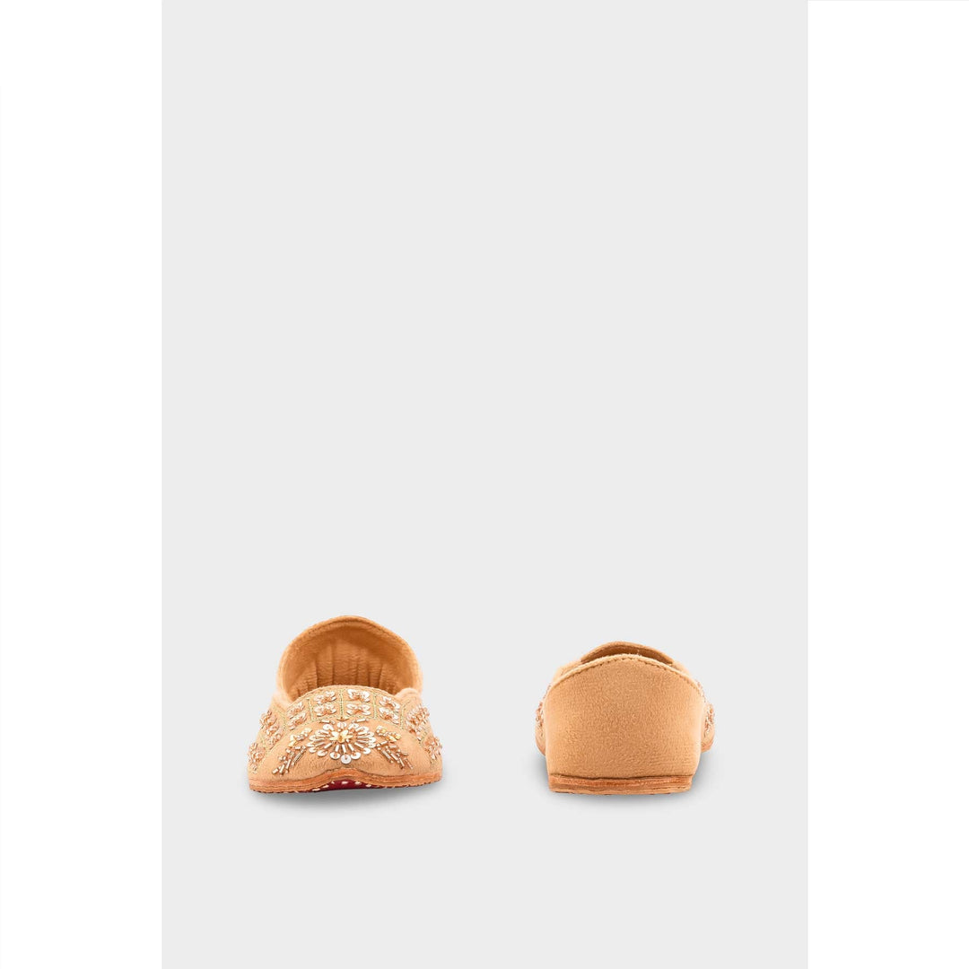 Fawn Leather Khussa For Women EC8762