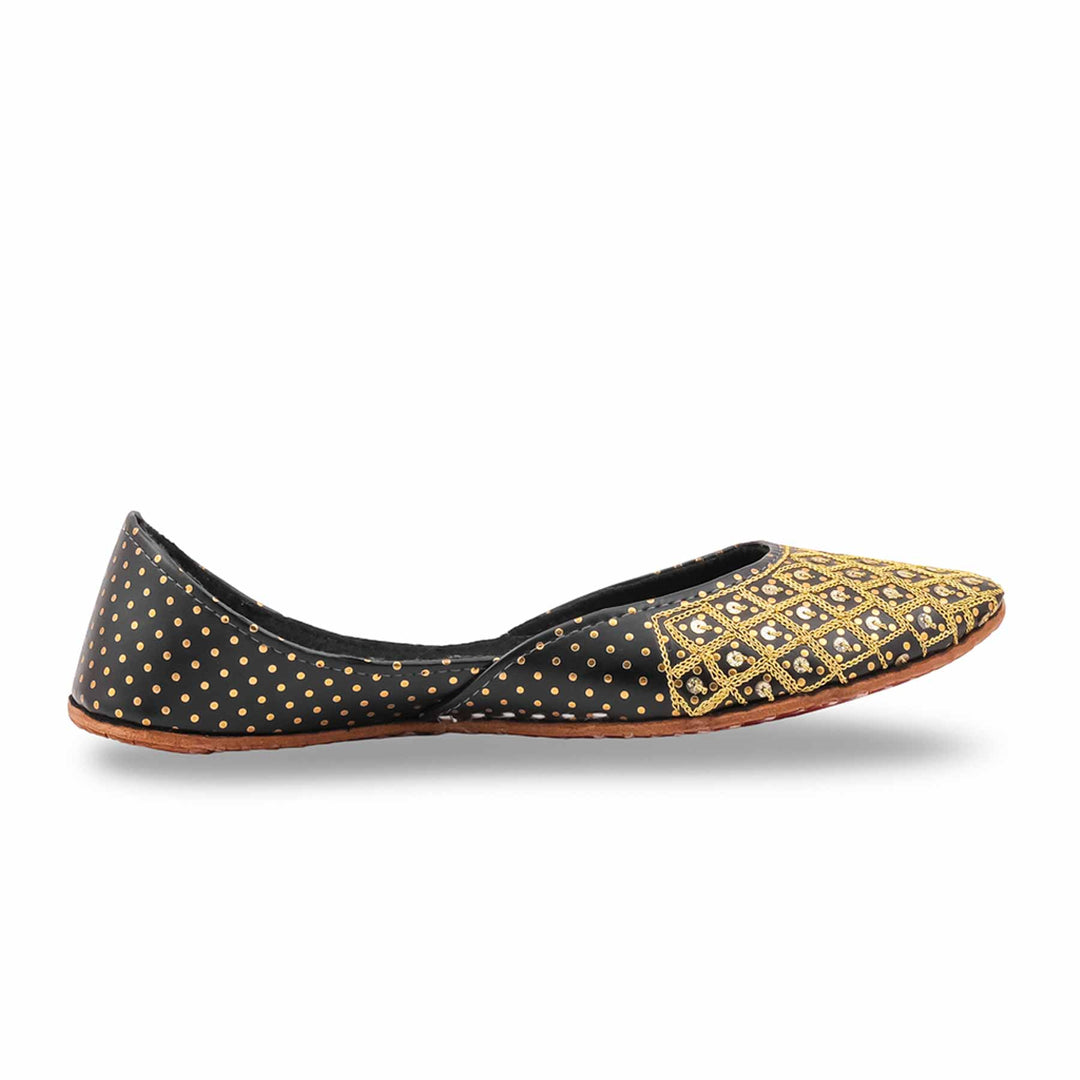 Black Ethnic Khussa For Ladies EC8766