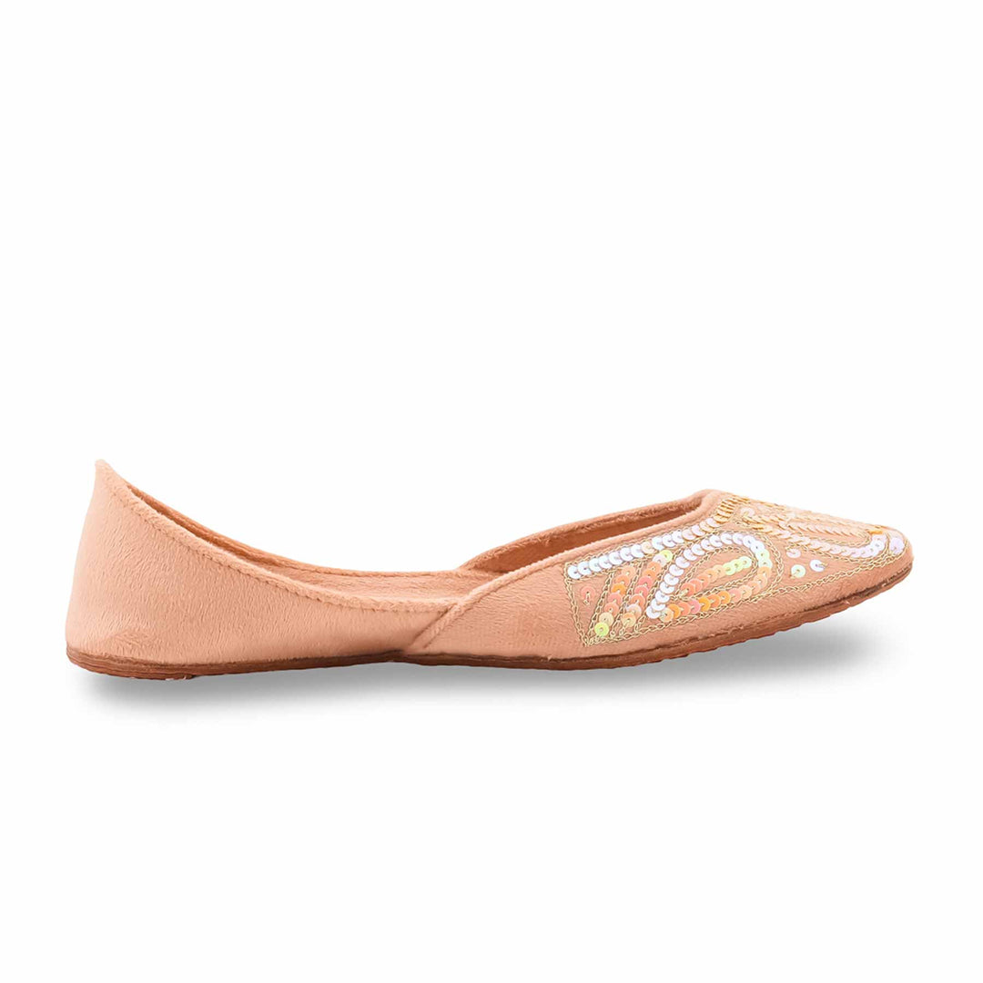 Fawn Ethnic Khussa For Ladies EC8769