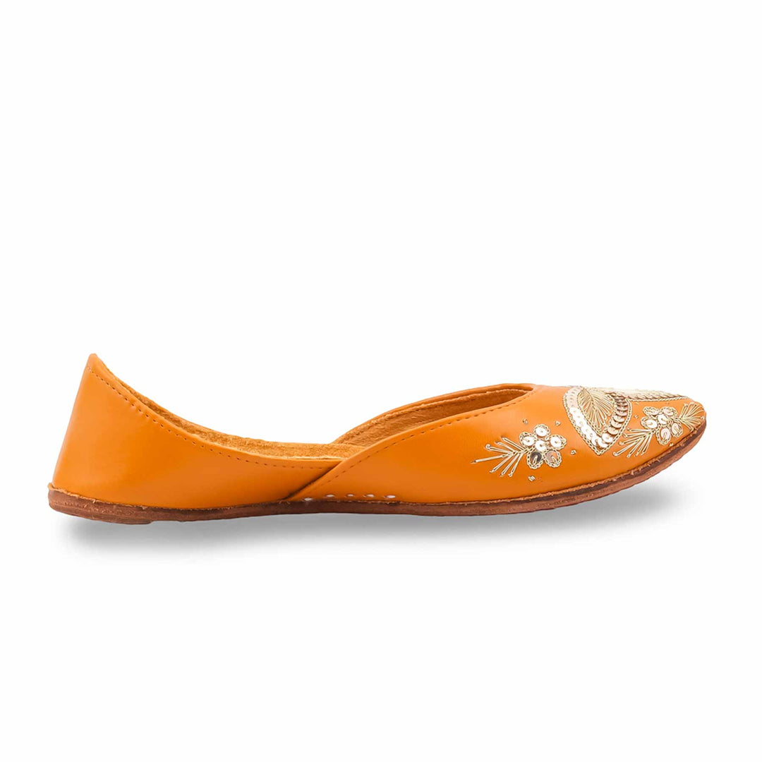 Yellow Ethnic Khussa For Ladies EC8770