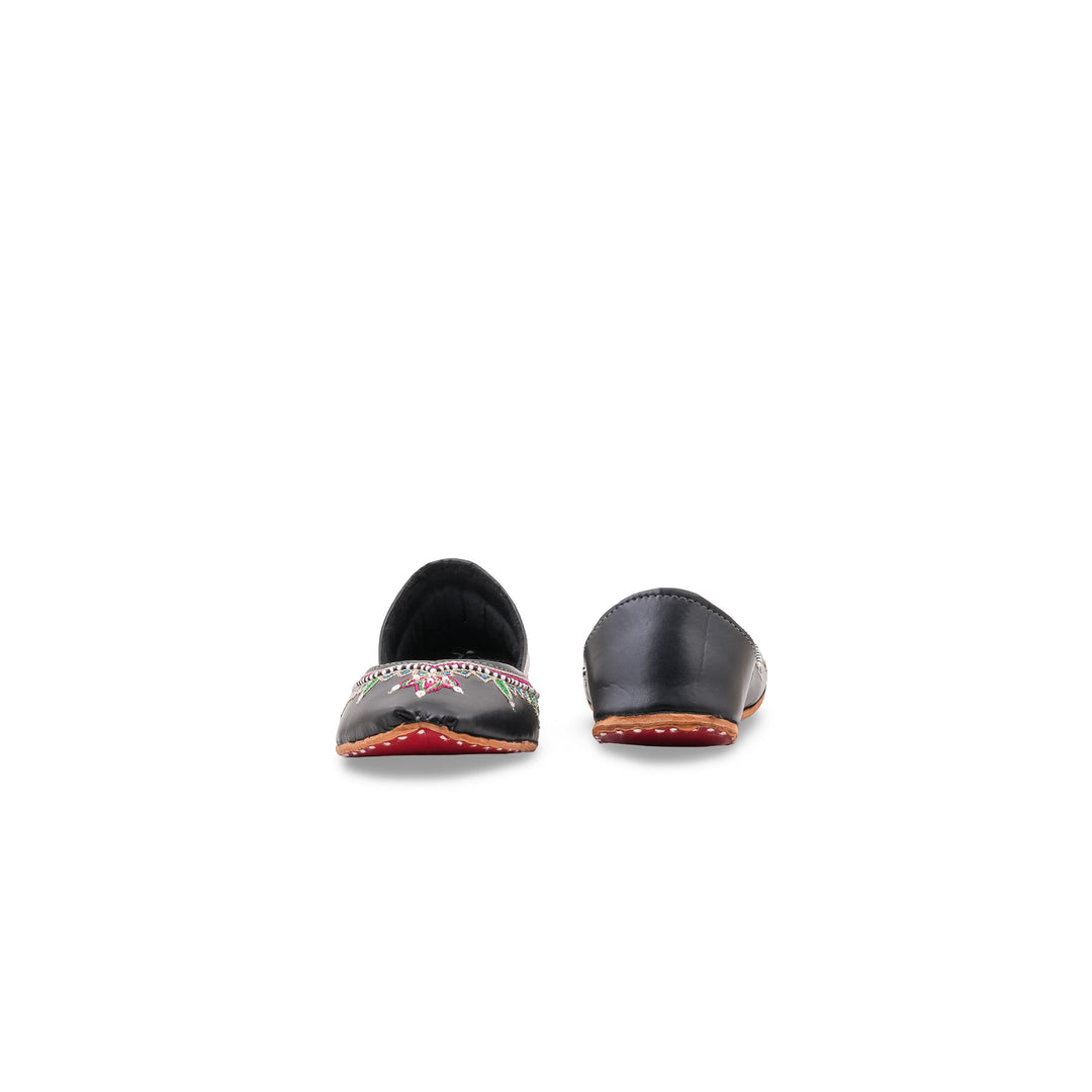 Black Ethnic Khussa For Ladies EC8772