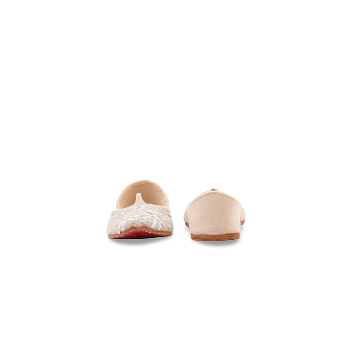 White Ethnic Khussa For Ladies EC8773
