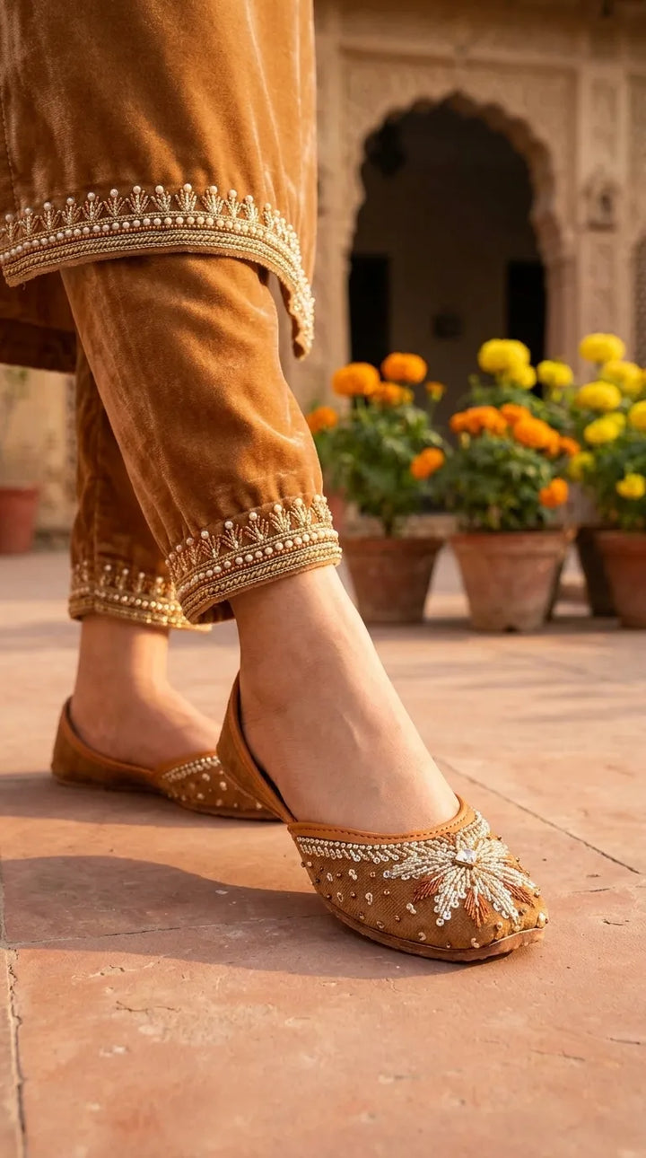 Mustard Fancy Khussa EC8777