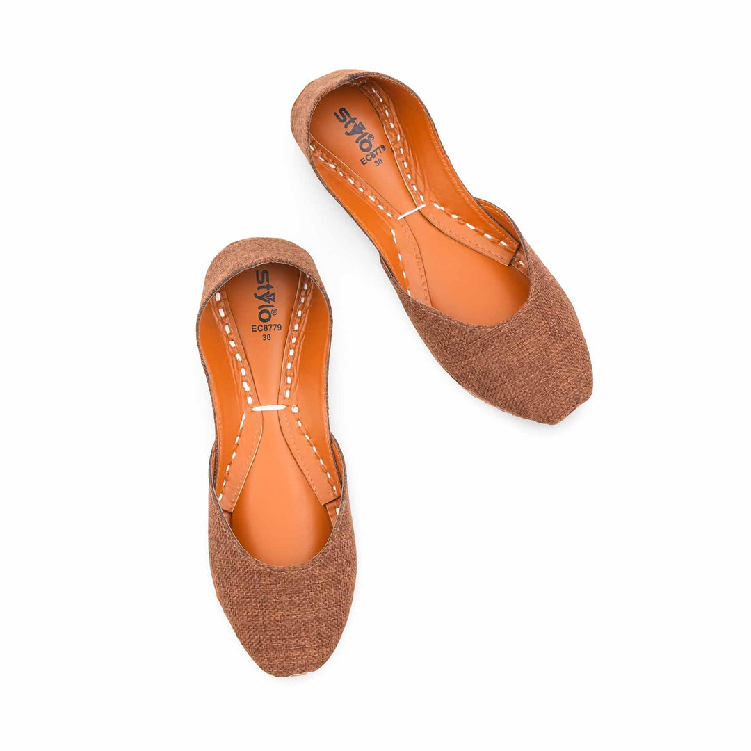 Brown Ethnic Khussa For Women EC8779