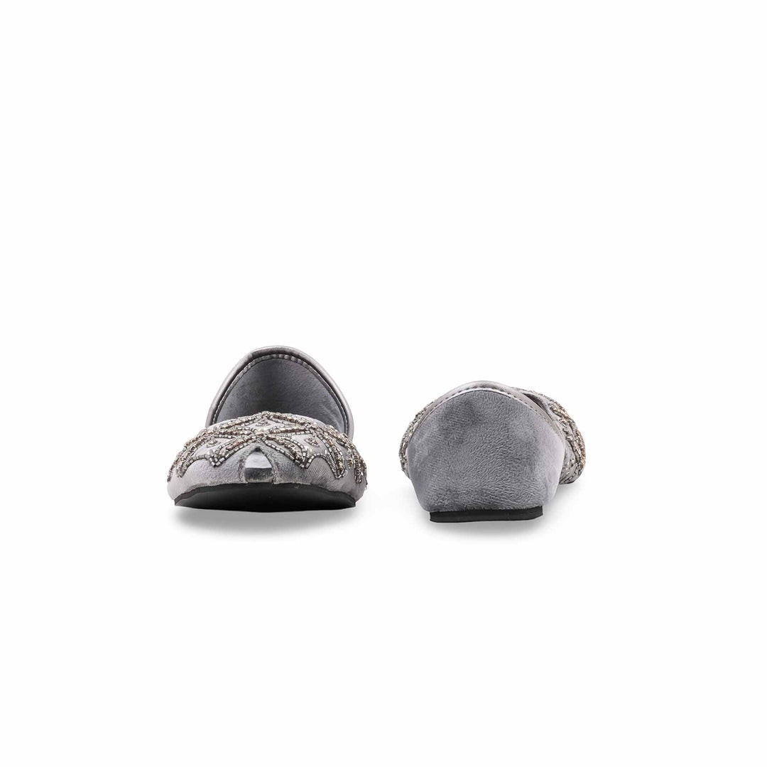Grey Fancy Khussa For Ladies EC8783