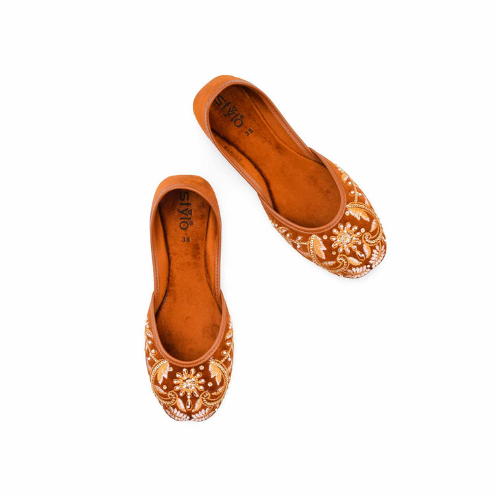 Rust Fancy Khussa For Women EC8793