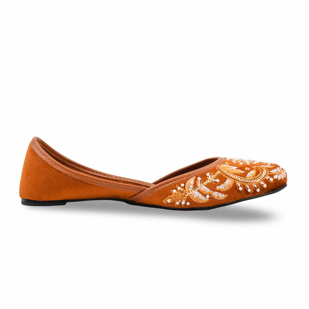 Rust Fancy Khussa For Women EC8793