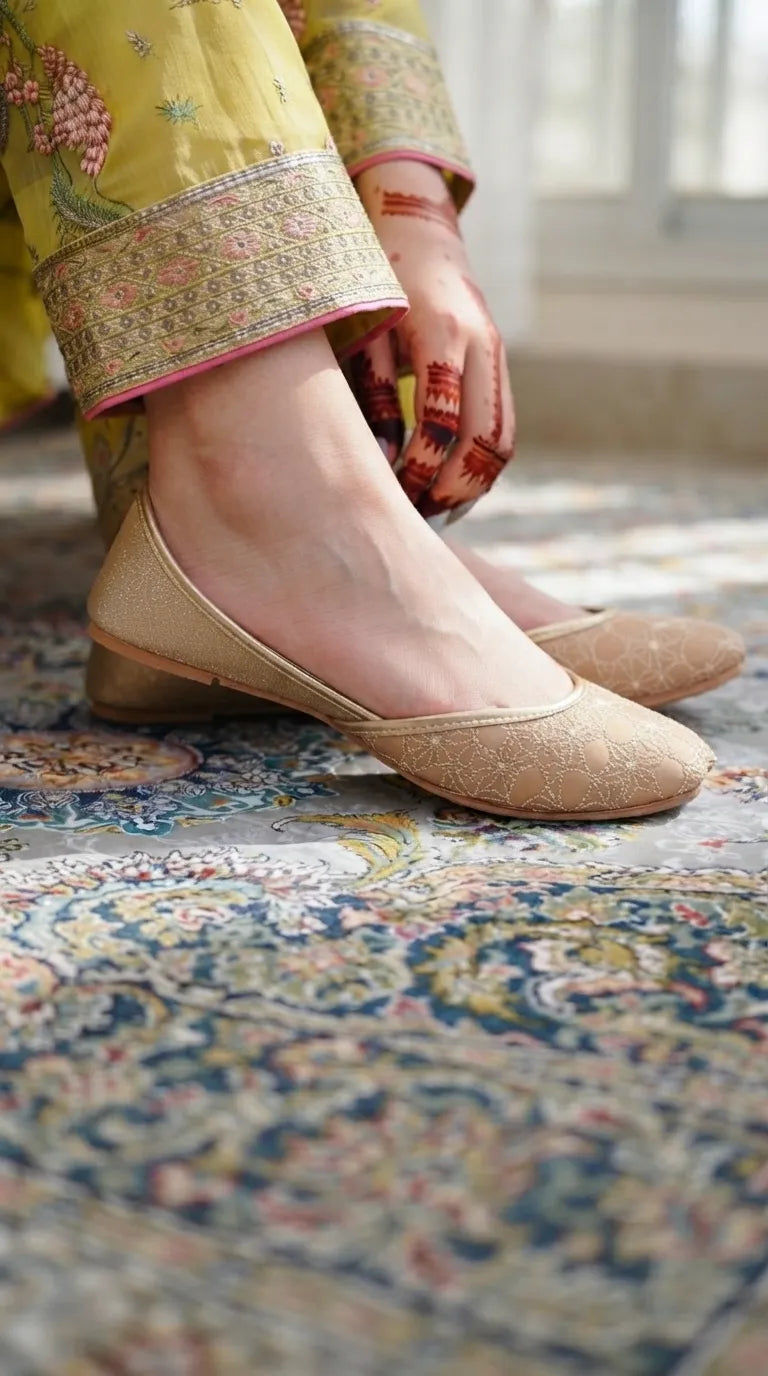 Brown Ethnic Khussa For Women EC8822