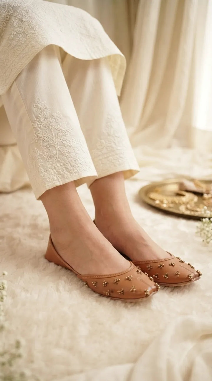 Brown Ethnic Khussa For Ladies EC8826