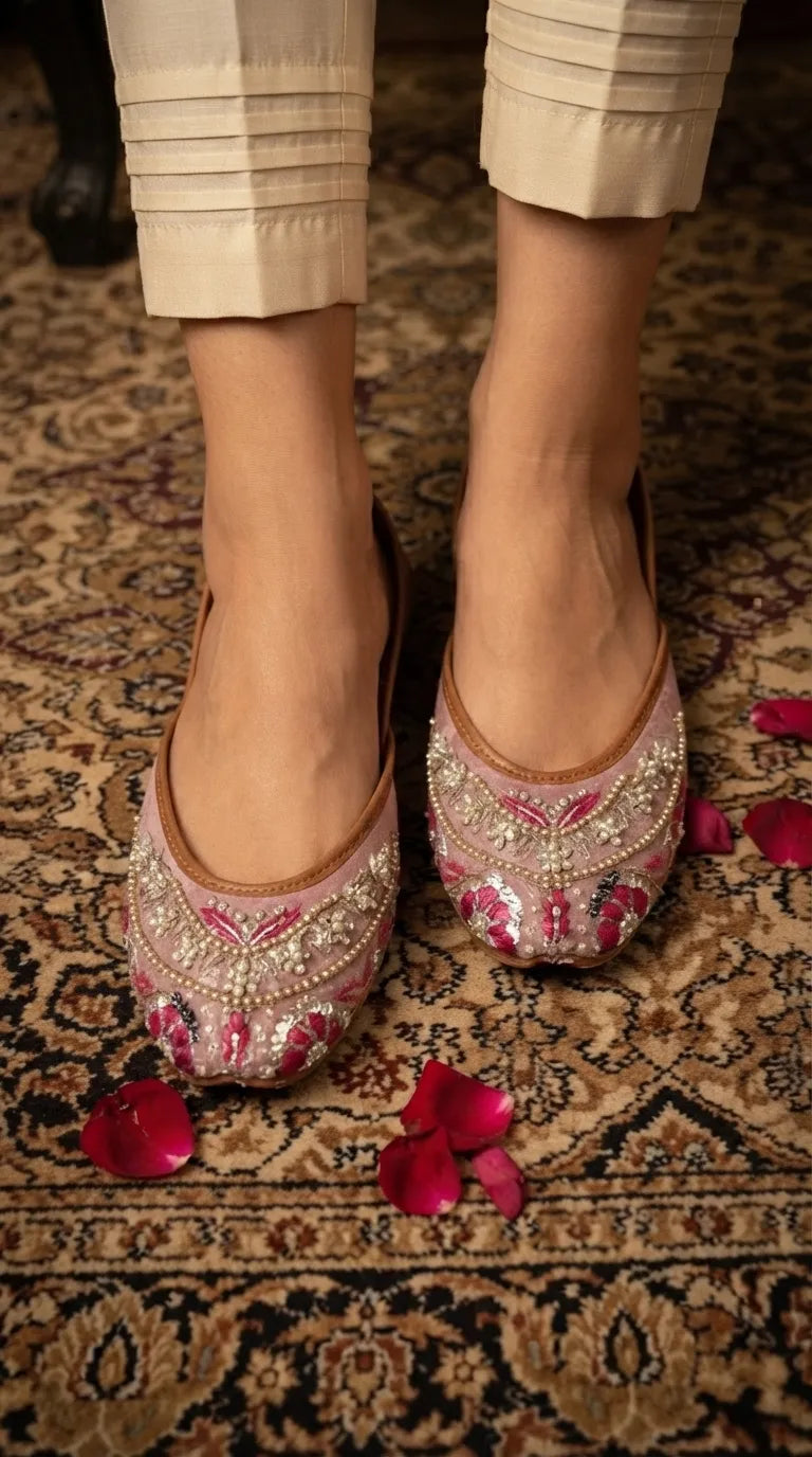 Pink Fancy Khussa For Ladies EC8833