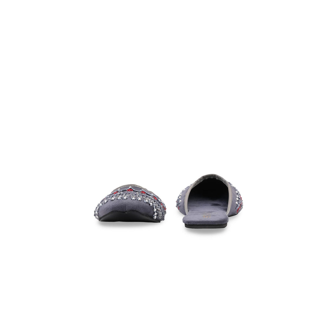 Black FancyBack Open Khussa For Women EC8842