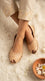 Fawn Leather Khussa For Women EC8864